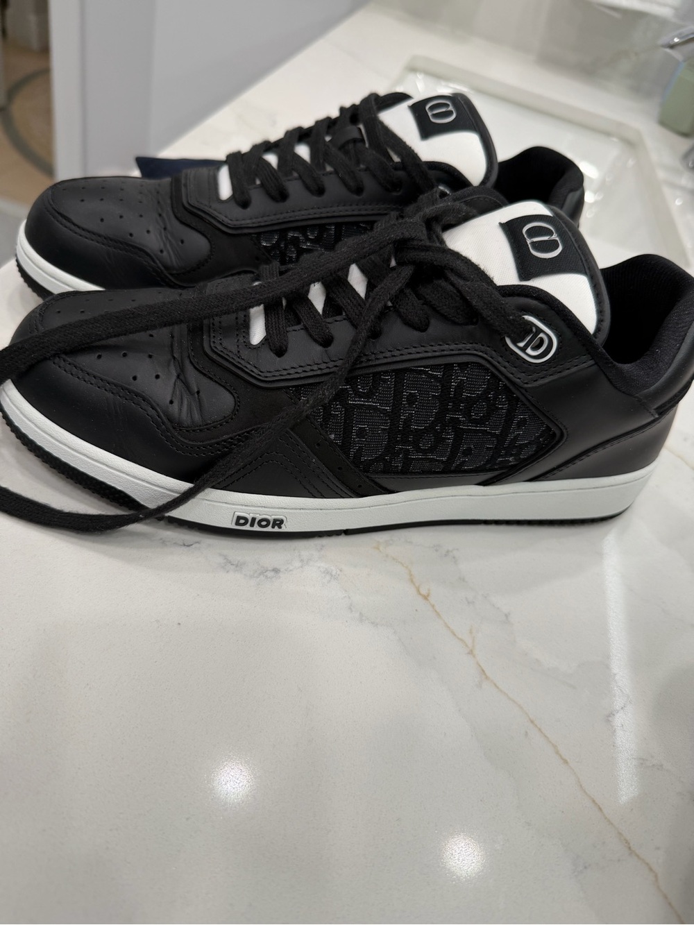 Dior Black and White Low-Top Men's Sneakers